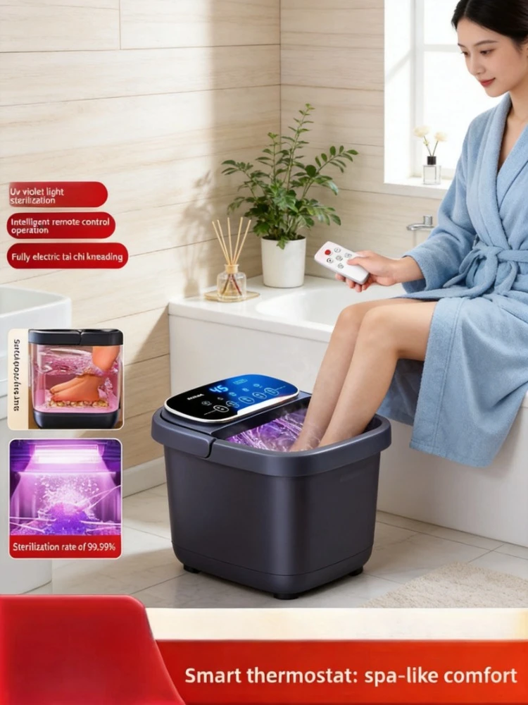 Fully Automatic Heated Foot Bath Tub Constant Temperature Electric Massage & Sterilization Function for Home Use