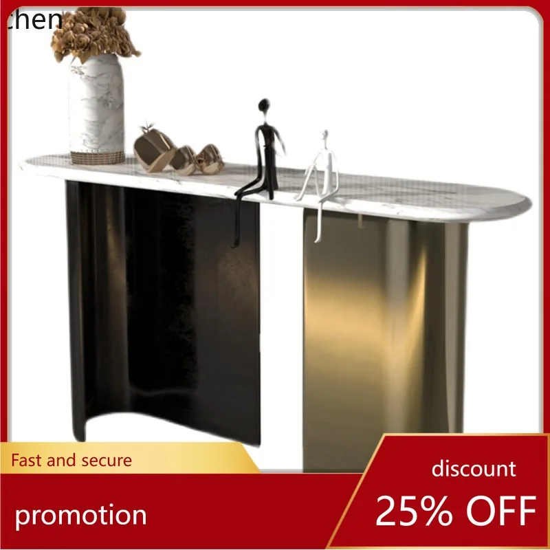 

CZ Creative Stainless Steel Rock Plate Wall-Mounted Entryway Table Entryway Irregular Art New Chinese Style Simple Modern