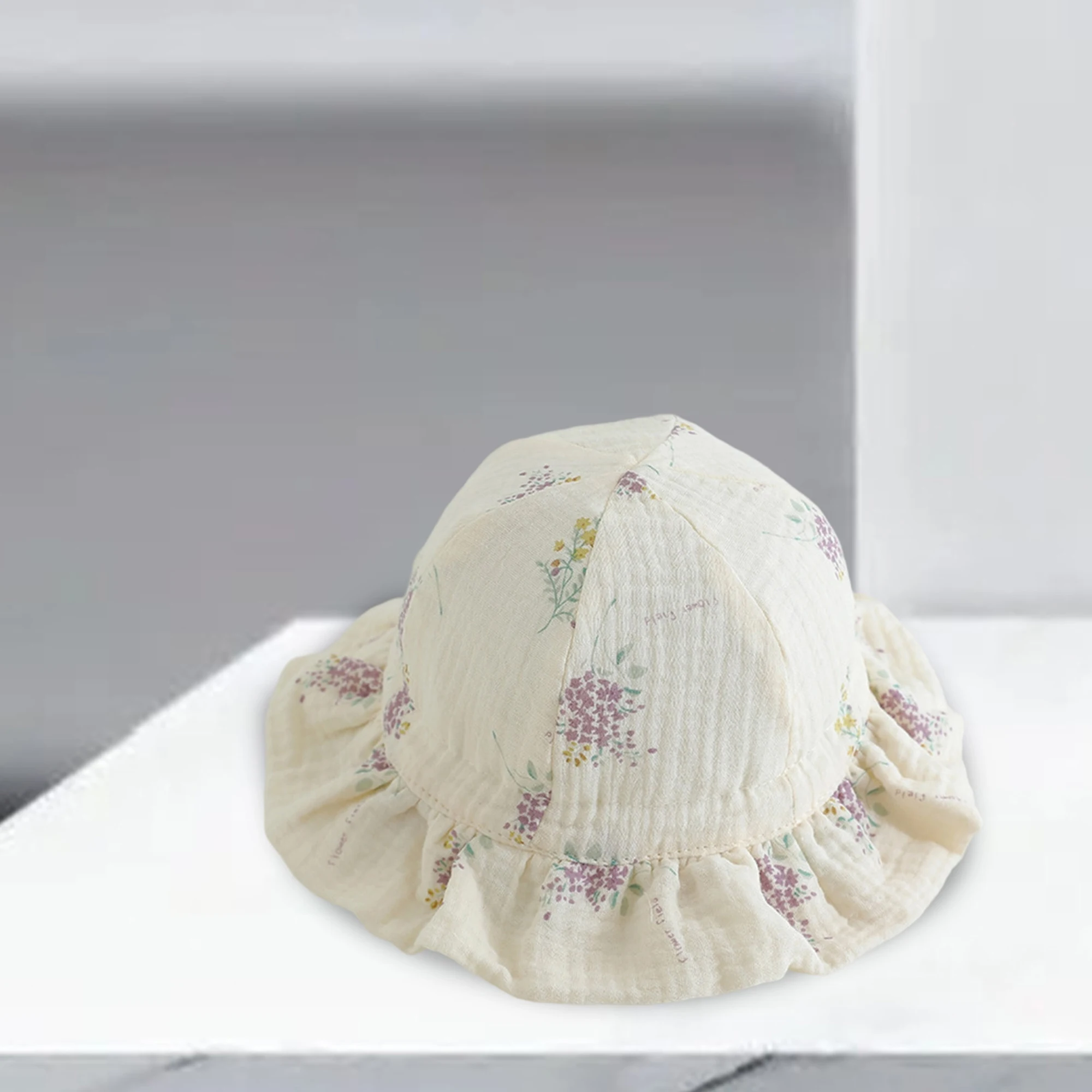 

Adorable Baby Girl Sun Hat with Pretty Floral Design Stylish Wide Brim Bucket Hat for Infants Perfect for Everyday Wear