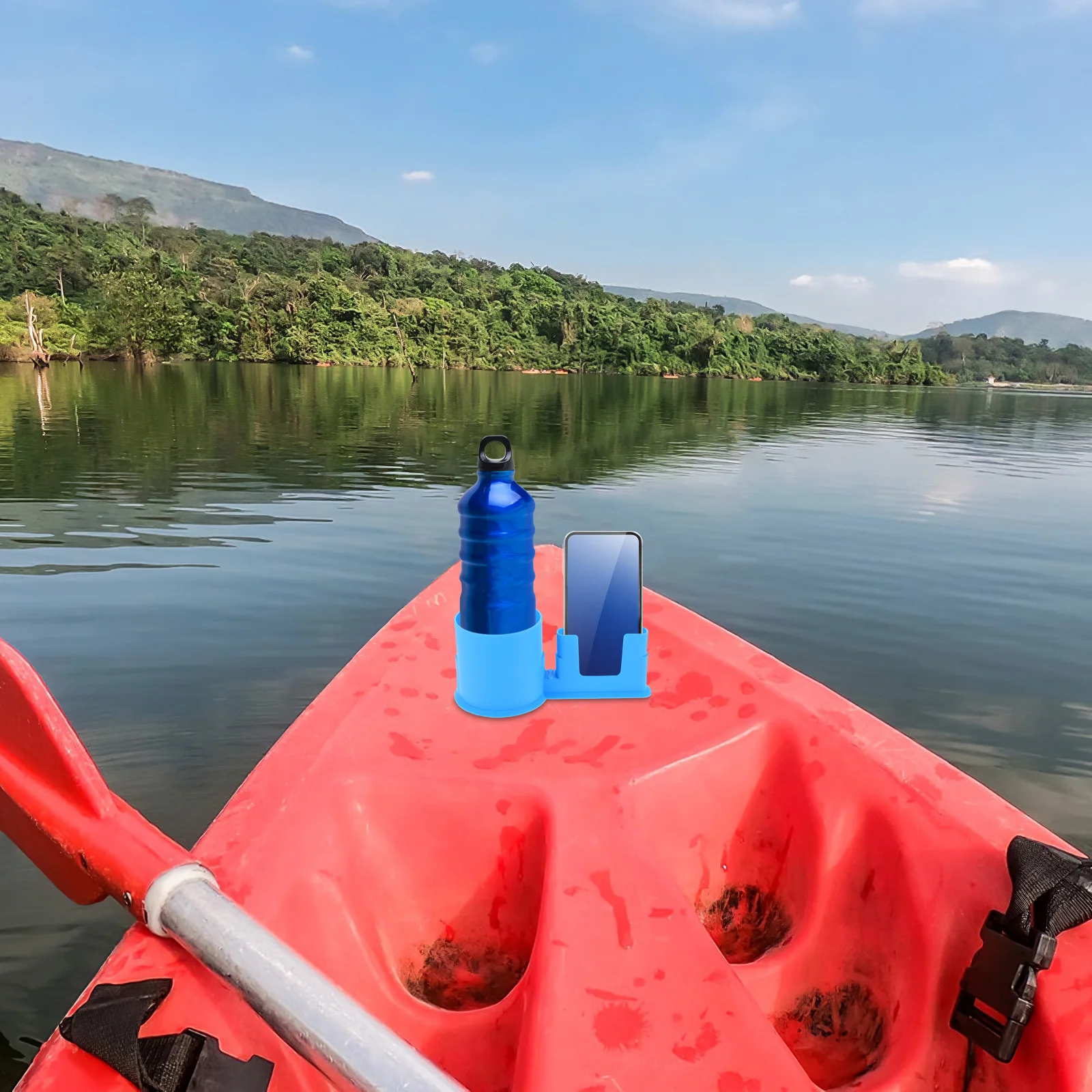 Tempat Cangkir Paddle Board Multifungsi Plastik, Dudukan Ponsel Kayak, Mudah Dipasang, Anti-Terguling, Rak Minuman Outdoor