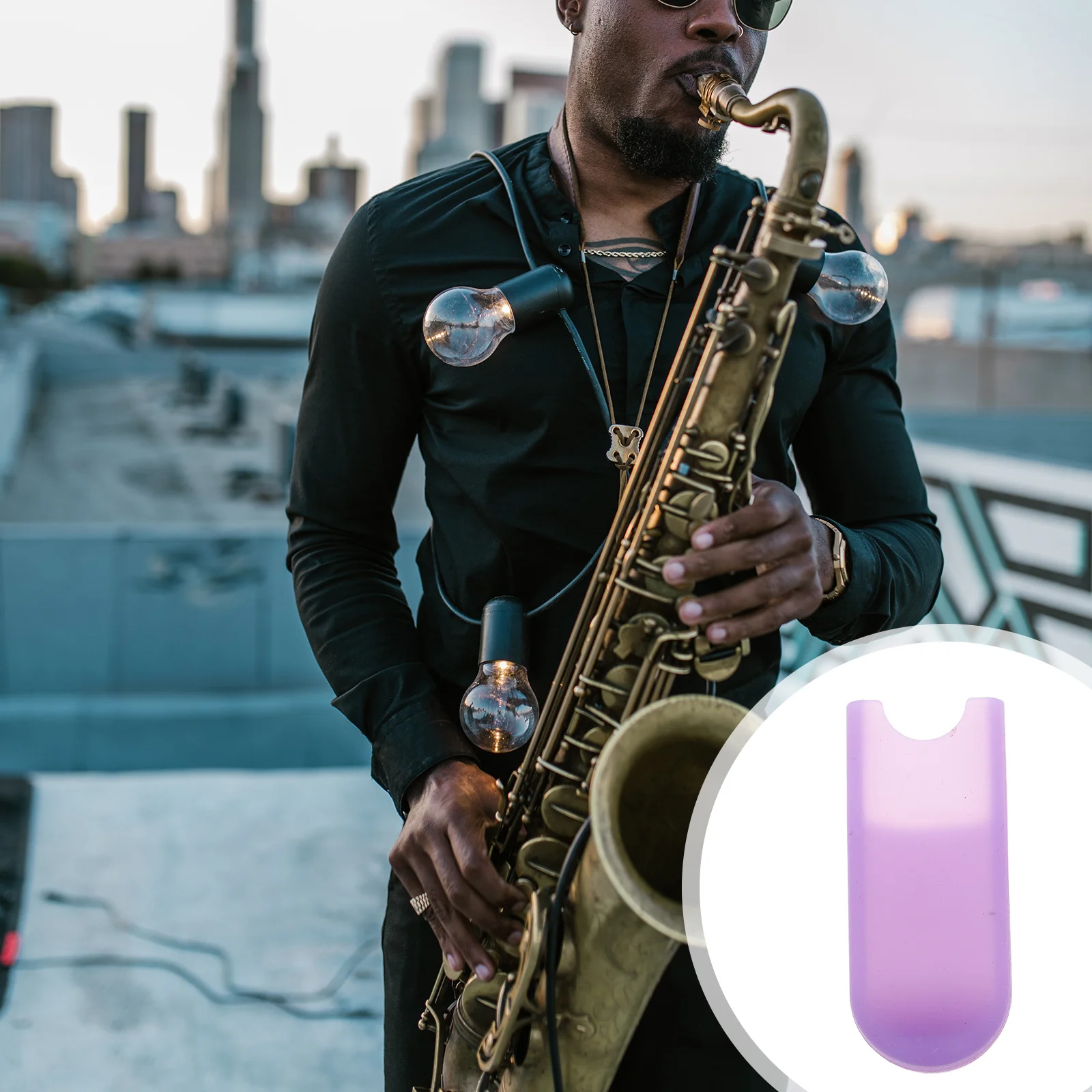 1Pcs Saxophone Thumb Rest Silicone Cushion Durable Non-Slip Protective Finger Pad Sax Instrument Accessory Thumb Pad