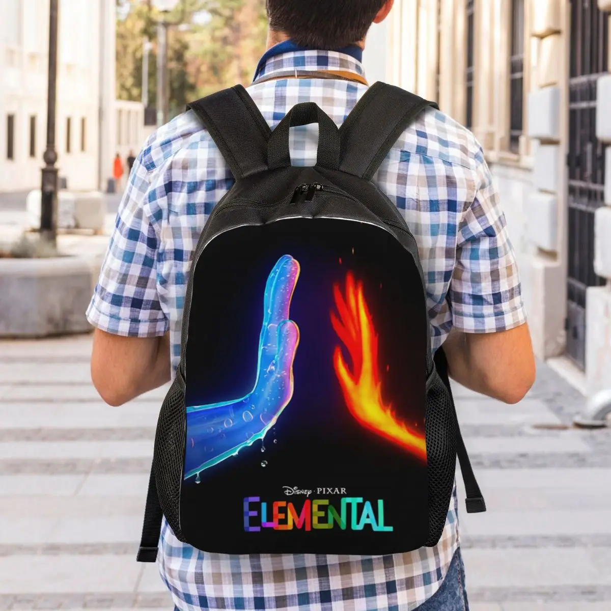 Mochilas de película Elemental personalizadas para mujeres y hombres, bolsa de libros para estudiantes universitarios, se adapta a bolsas de Lumen Ember para portátiles de 15 pulgadas