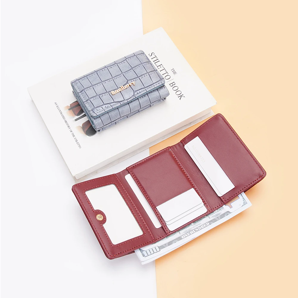 Fashion PU Leather Women Wallet Short Zipper Credit Card Holder Driving License Card Wallet Brand Luxury Wallets for Women