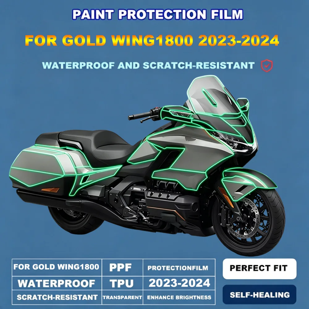 

For Honda Gold Wing GL1800 2023-2024 PPF TPU Paint Protection Film Anti-Scratch Self-Healing Transparent Invisible Protective