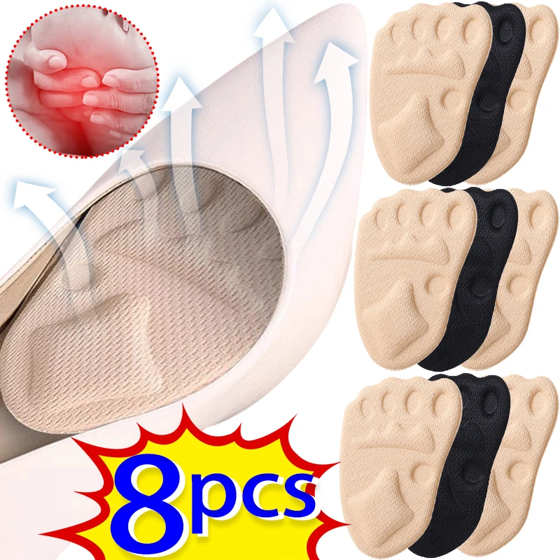 Elastic Foam Forefoot Pad High Heels Sandals Pain Relief Forefoot Cushion Shock Absorbing Half Shoe Insoles Soft Shoes Inserts