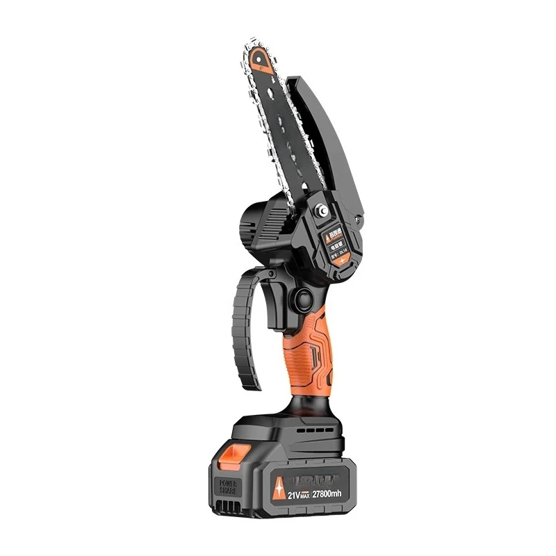 Small Handheld Chainsaw Household Electric Hand Saw with Large Capacity Lithium Battery Rechargeable Logging Saw for Garden Care
