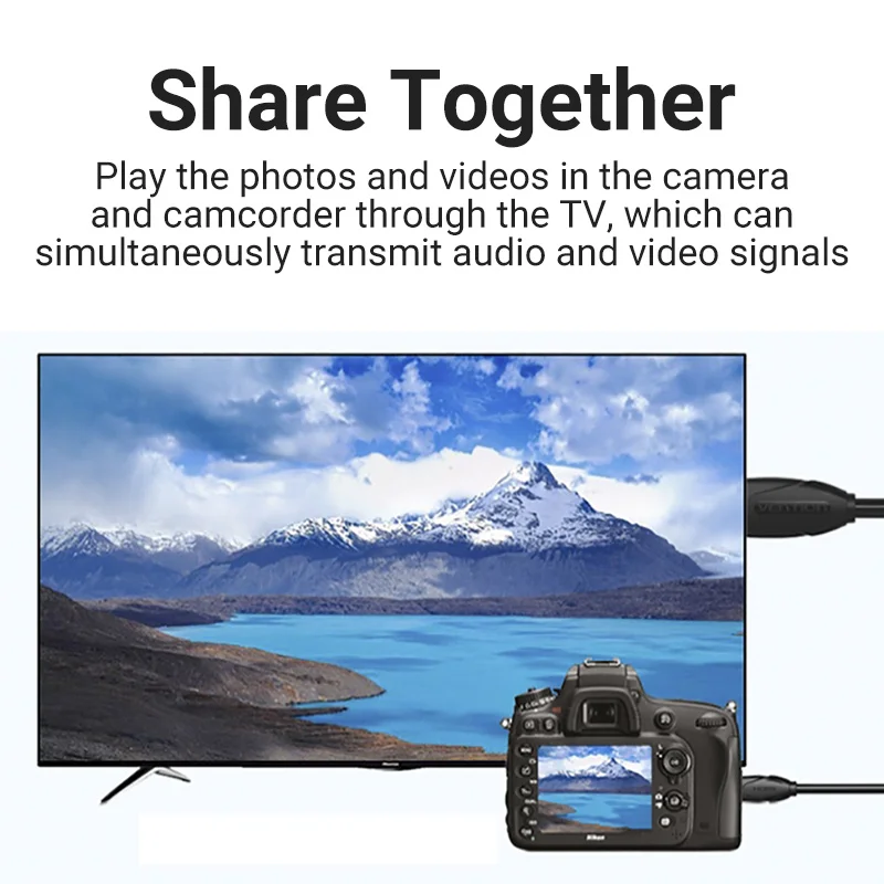 Удлинительный кабель Vention HDMI Micro Mini Кабель HDMI-HDMI Удлинитель 1080P «папа-мама» для монитора ТВ-проектора Удлинитель HDMI