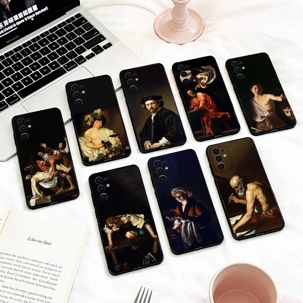 cool ART C-Caravaggio Painting   Phone Case For Samsung S 25,24,23,22,30,21,10,9,Ultra,Plus,Lite,FE,4,5 G Soft Black Case
