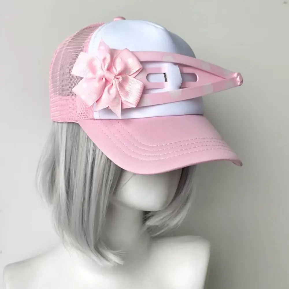 Polka Dots Bow Hair Clip Baseball Cap Exaggeration Lightweight Hot Girl Sun Hat Breathable Fashion Versatile Street Sun Cap