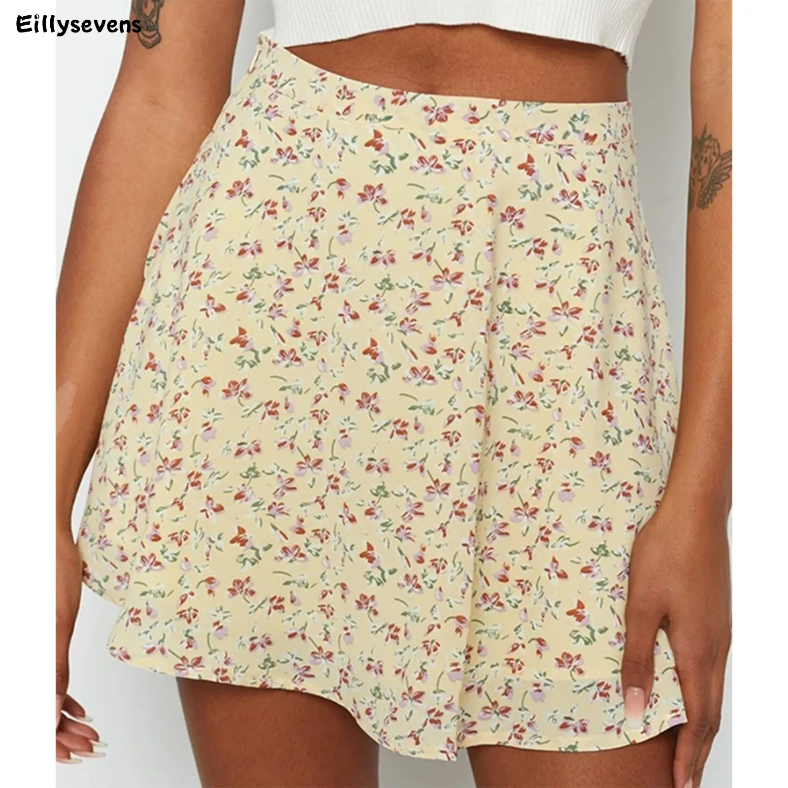 Ladies Skirts Summer Fashion Trend All-match Floral Skirts Daily Date Gentle Casual Comfortable Regular Mini Skirts