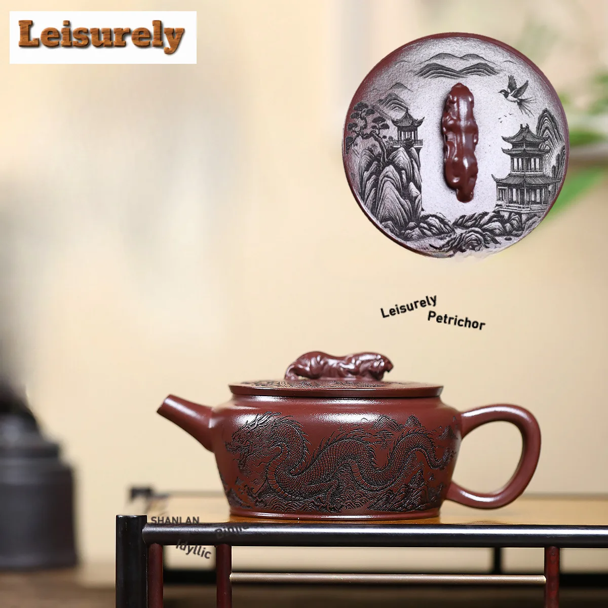 

210 мл Исин Фиолетовые глиняные чайники ручной работы Большой калибр Горшок из необработанной руды Камень Красная грязь Чайник с ситечком Чайный сервиз Zisha