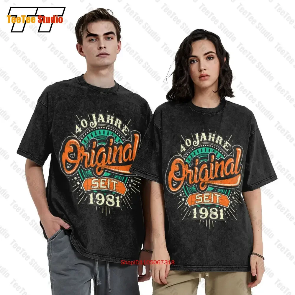 Drole 40 Ans Original Depuis 1981 Fun Cadeau Vintage Oversized T-Shirt KISI