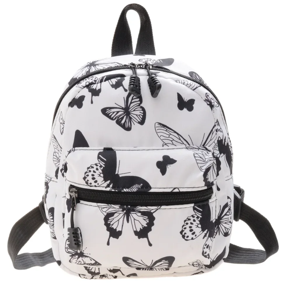 

Cute Colorful Butterfly Canvas Backpacks Women Fashion Printing Small School Bag for Teen Girls Female Casual Versatile Backpack