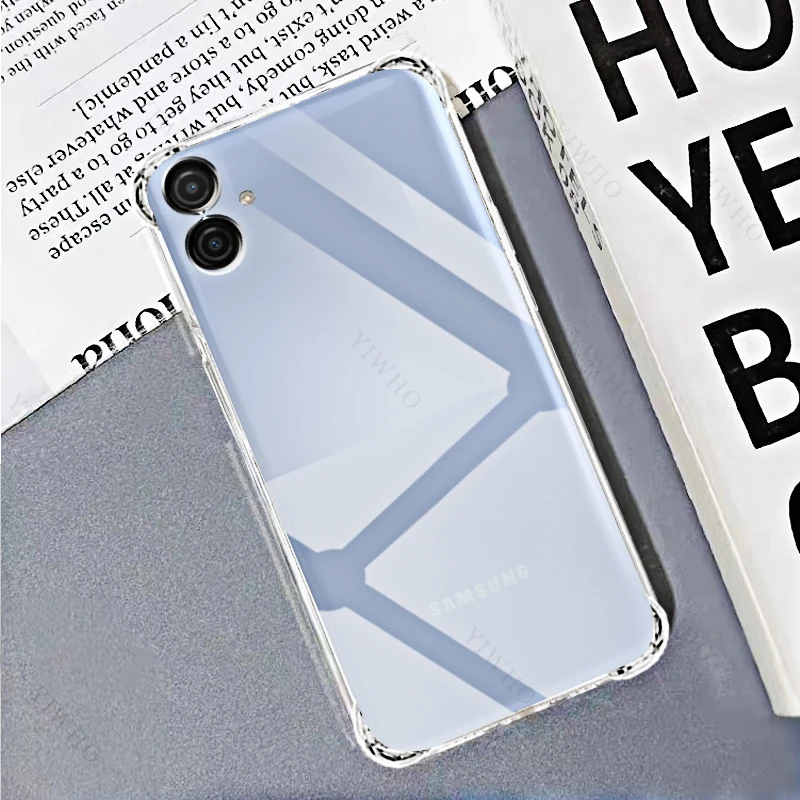 Casing ponsel bening untuk Samsung Galaxy A04e TPU casing transparan tebal untuk Sansung A 04 E A04 04e penutup antigores tahan benturan