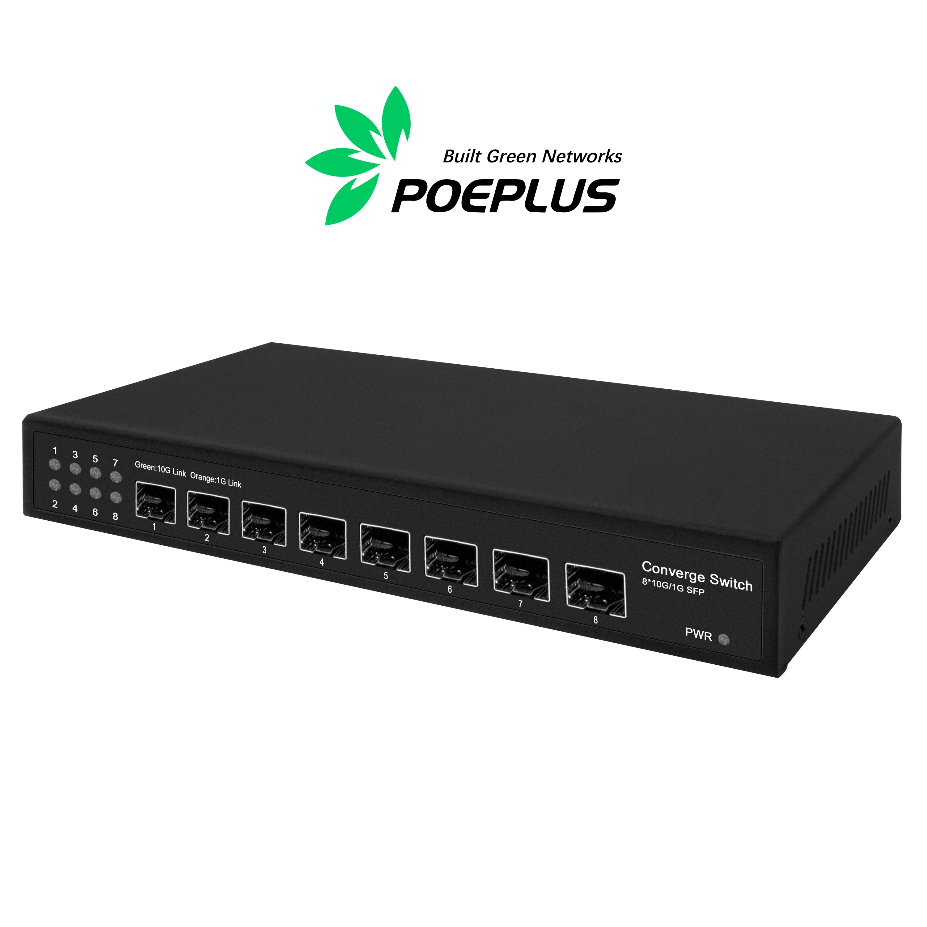 All  10Gbe SFP 8 port smart managed fiber switch