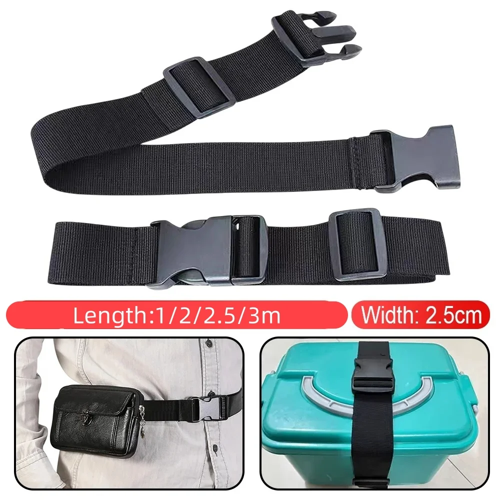 Nylon Strap 1~3M Durable with Dual Release Adjustable Cam Buckle Outdoor Sternum Harness Fixed Cargo Tie Down Luggage Lash Strap