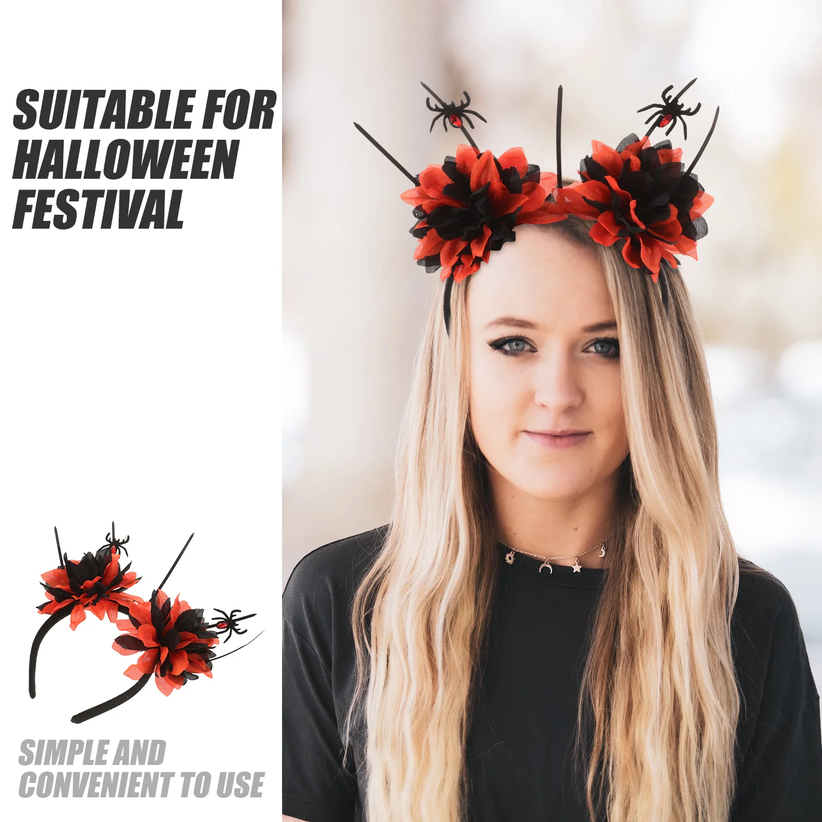 Véu de noiva fantasma gótico, acessórios para fantasia de halloween, cocar de casamento escuro, decorações de festa assustadoras, cosplay