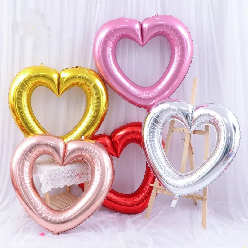 40 inch hollow hook hook heart heart aluminum film balloon heart-shaped balloon birthday wedding party decoration balloon