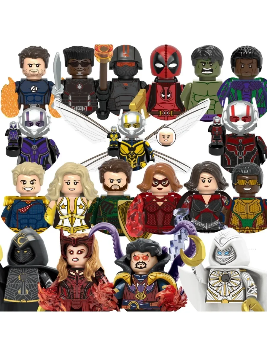 Heiße Sammelfiguren Marvel Bausteine Deadpool Moonlight Knight Mini-Bausteine Partygeschenk Deadpool Ant-Man