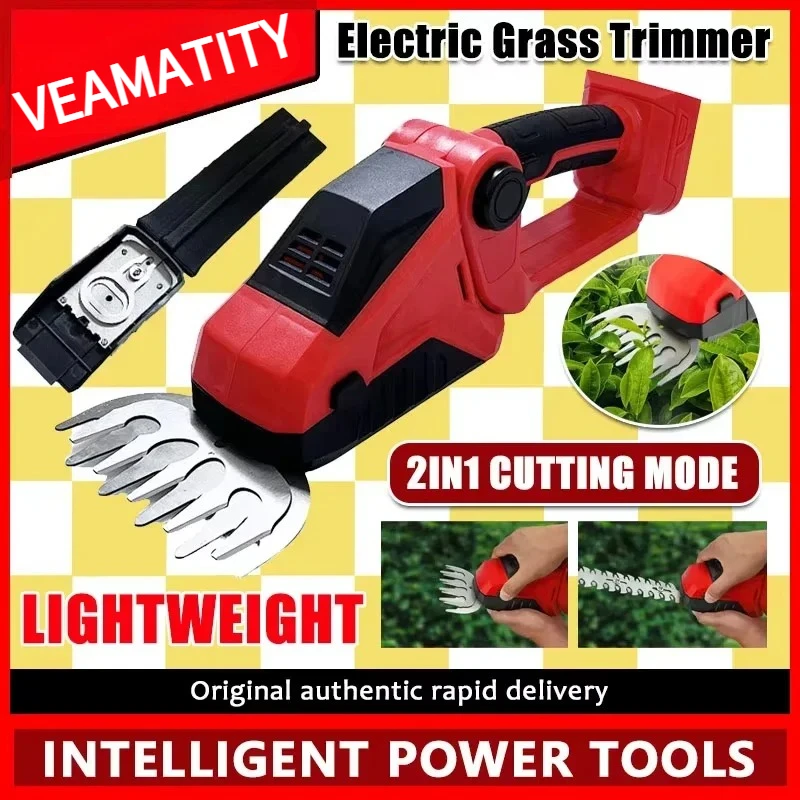 Handheld Garden Cordless Electric Grass Trimmer Hedge Trimmer Bush Trimmer Grass Shears for Milwaukee Battery