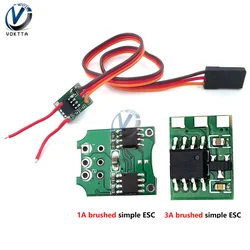 Mini módulo de acionamento do motor, frente, reverso, escovado, ajuste elétrico, simples ESC, controlador de velocidade, DC, 1A, 3A