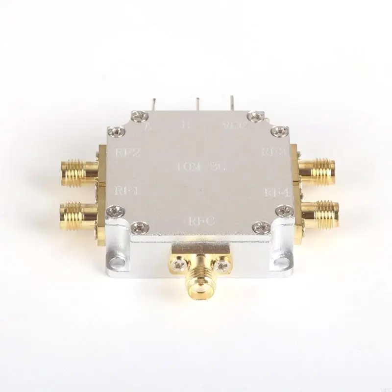 Lab Test RF Divider Module, SMA 1 to 4 Power Splitter, 50 Ohm Distribution, 10MHz to 3GHz, Metal Housing for Clock and