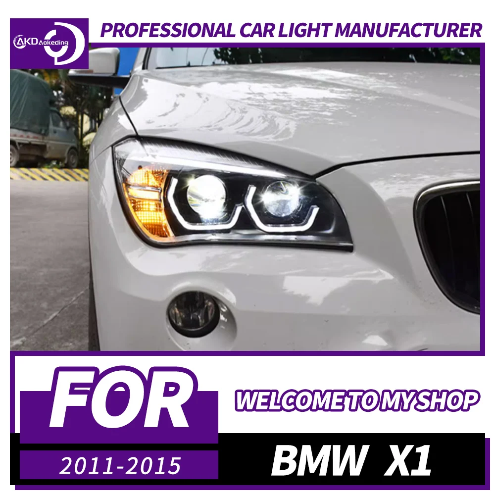 

AKD Car Light For BMW X1 E84 2011-2015 Double Lens Headlights LED Projector Front Lamps DRL Daytime Running Lights