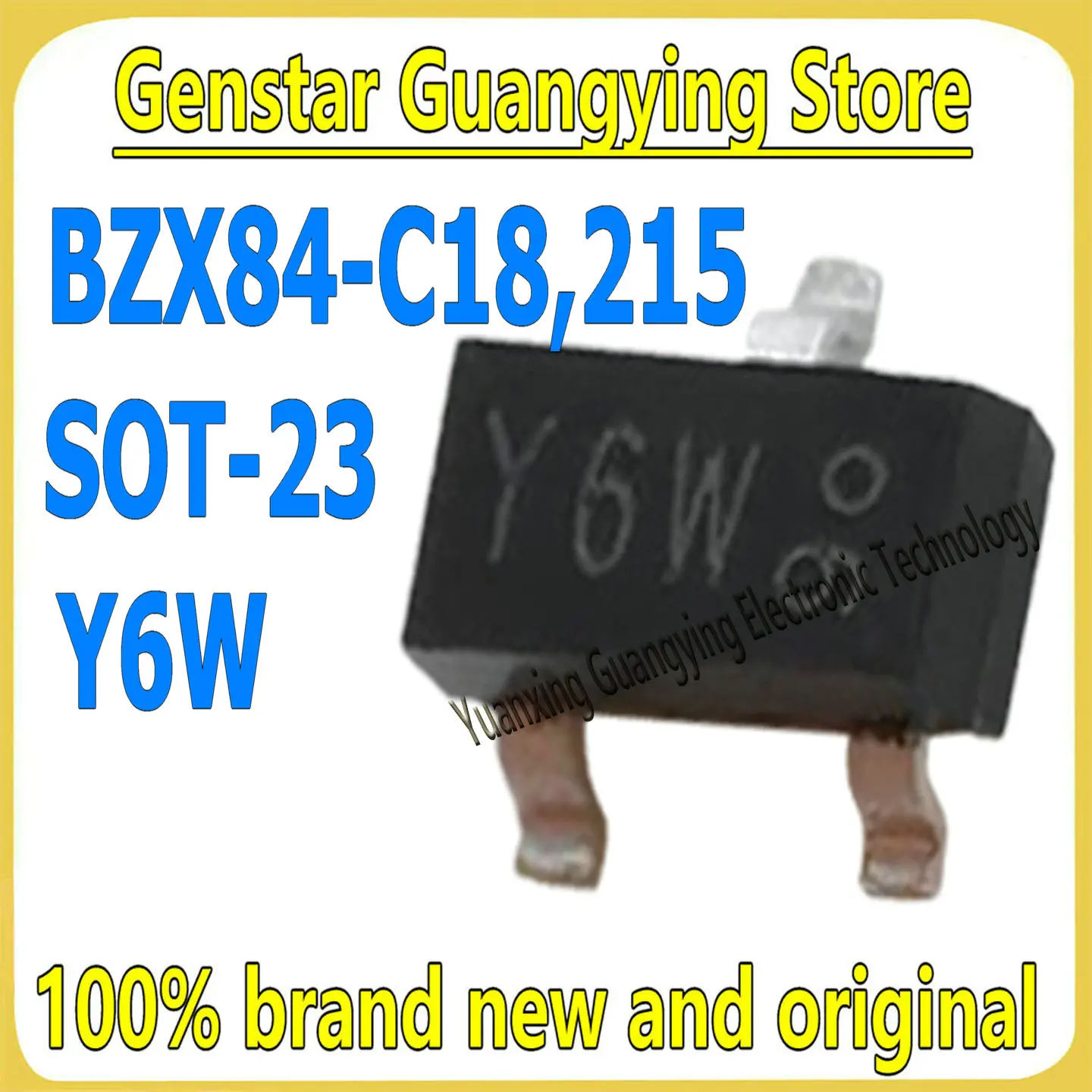 (20 Pieces) BZX84-C12 BZX84-C18 SOT-23 Marker: Y2 Y2W Y6 Y6W SMT Voltage Regulator Diode 100% Brand New and Original