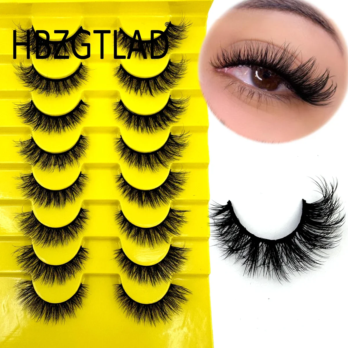 ขนตาปลอมมิงค์สั้นธรรมชาติที่นุ่มและนุ่ม 8 คู่ ขนตาปลอมแต่งหน้าแบบคลาสสิกและหนาแบบใช้ซ้ำได้