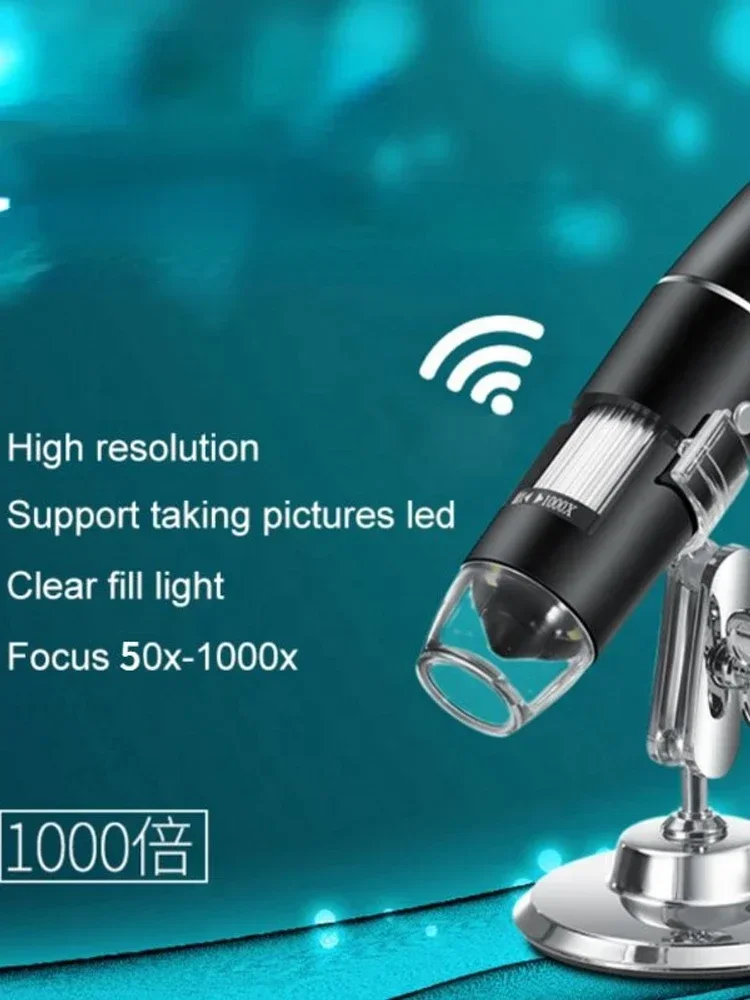 HD 1080P LED USB WiFi DIGITAL Microscope for Kids Education and Daily Pest Plant Observation