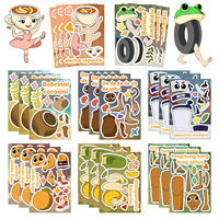 8/24PCS Cartoon Face Changing Stickers Make a Face Waterproof Children Reward Stationery DIY Decor Stickers