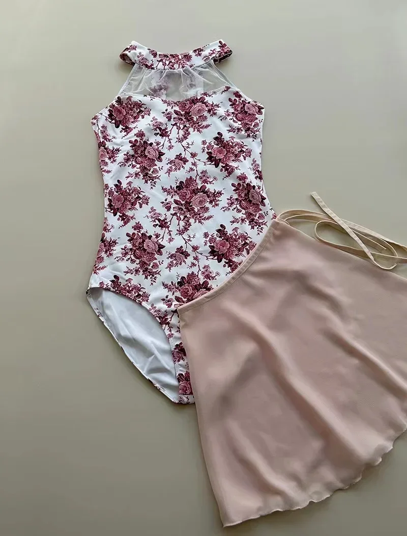 여성용 엘레강스 하이 칼라 요가 점프수트, 발레 댄스 레오타드, 레이디 데일리 연습 발레 댄스 의류