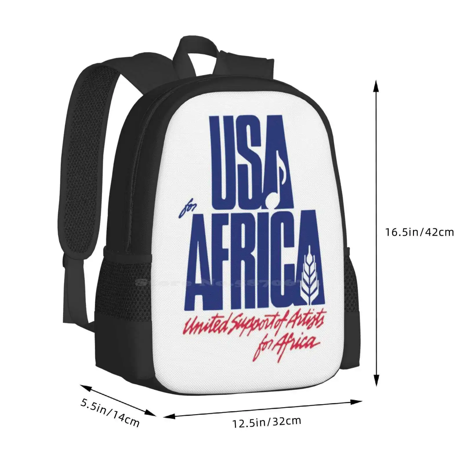 We Are The World-mochilas escolares de viaje para ordenador portátil, diseño de patrón, EE. UU., África, We Are The World, Michael Jackson, artistas de Estados Unidos