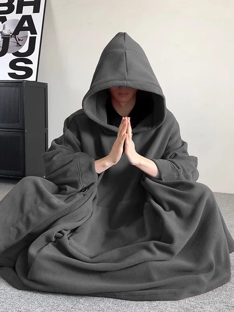 

Chinese style medium and long Buddhist Zen clothes men's Zen meditation cloak meditation cloak monk clothes ancient nightgown