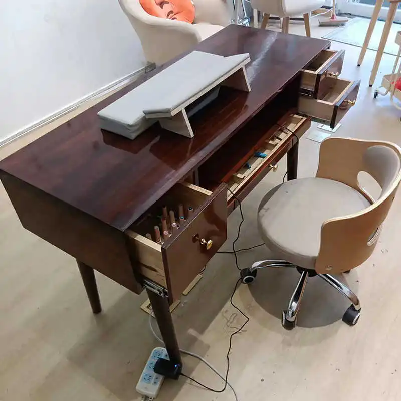 

Mesas Manicure Para Unhas Professional Nail Manicure Table Nails Vanity Makeup Desk Beauty Center Decor Pedicure Nageltafel