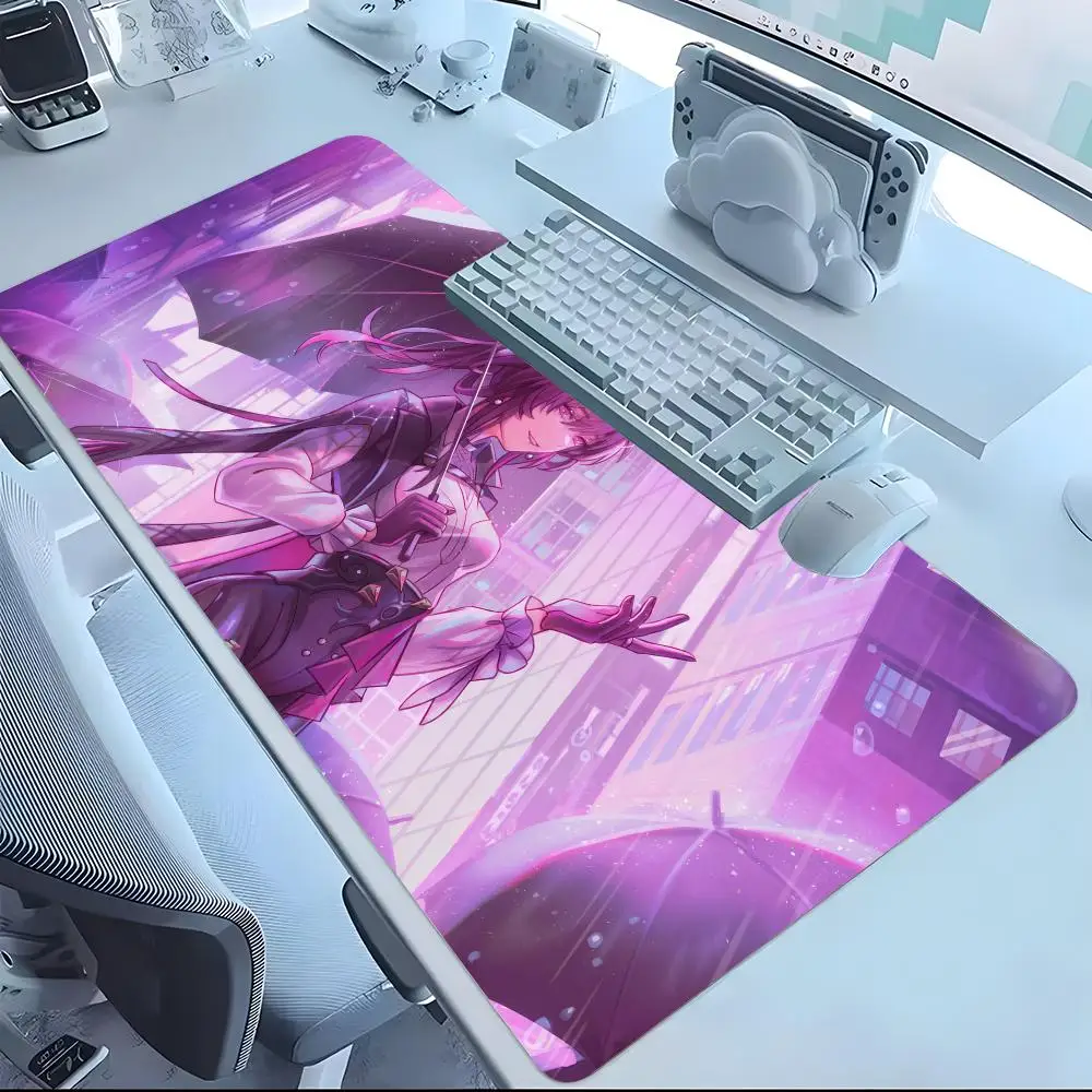 

Kafka H-honkai Star Rail Mouse Pad Mousepad Laptop Office Deskmat Large Black Gamer Non-slip Keyboard Rubber Mause Pad