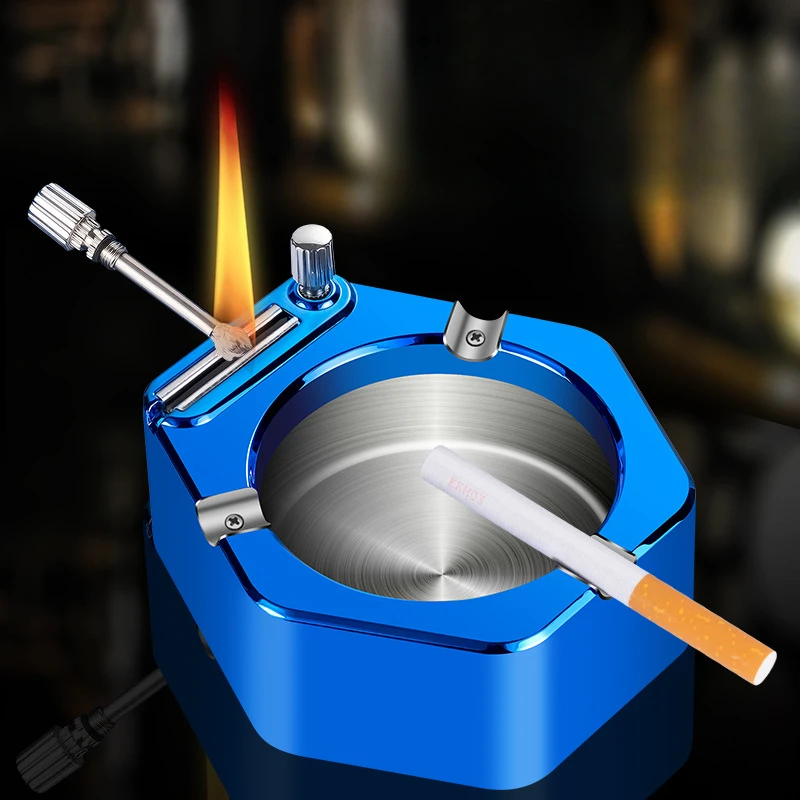 2024 New Kerosene Windproof Ashtray Lighter Creative Cool Match Lighter Men\'s Festival High end Gift Smoking Accessories