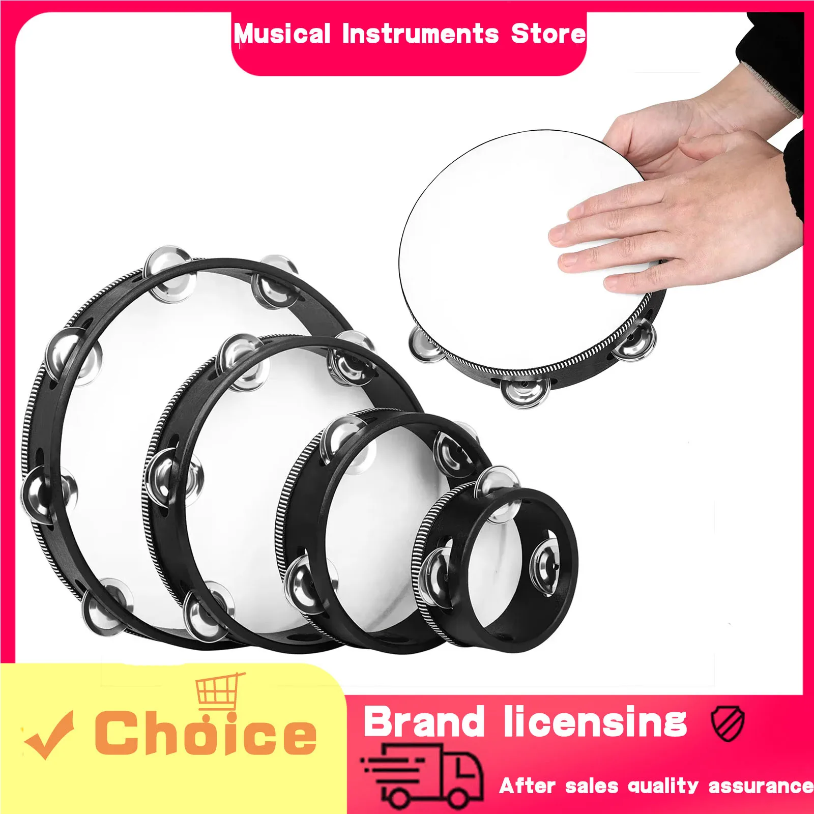 

IRIN 4/6/8/10 дюймов бубен двухрядный ручной работы бубен барабаны наборы орф ударные инструменты детская музыкальная игрушка