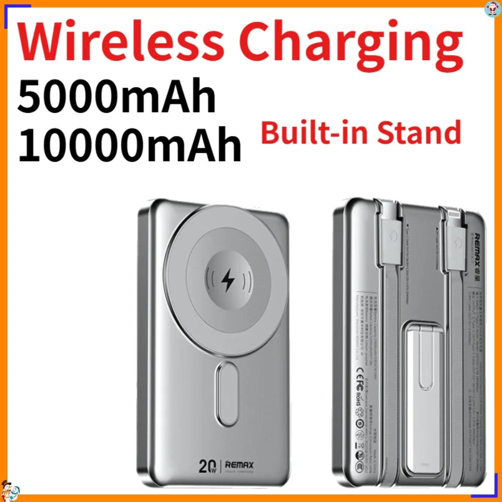 10000mAh Wireless Power Bank Built-in Stand CX-1/2 Portable Charger Battery Fast Charging for iPhone Samsung Xiaomi PowerBank