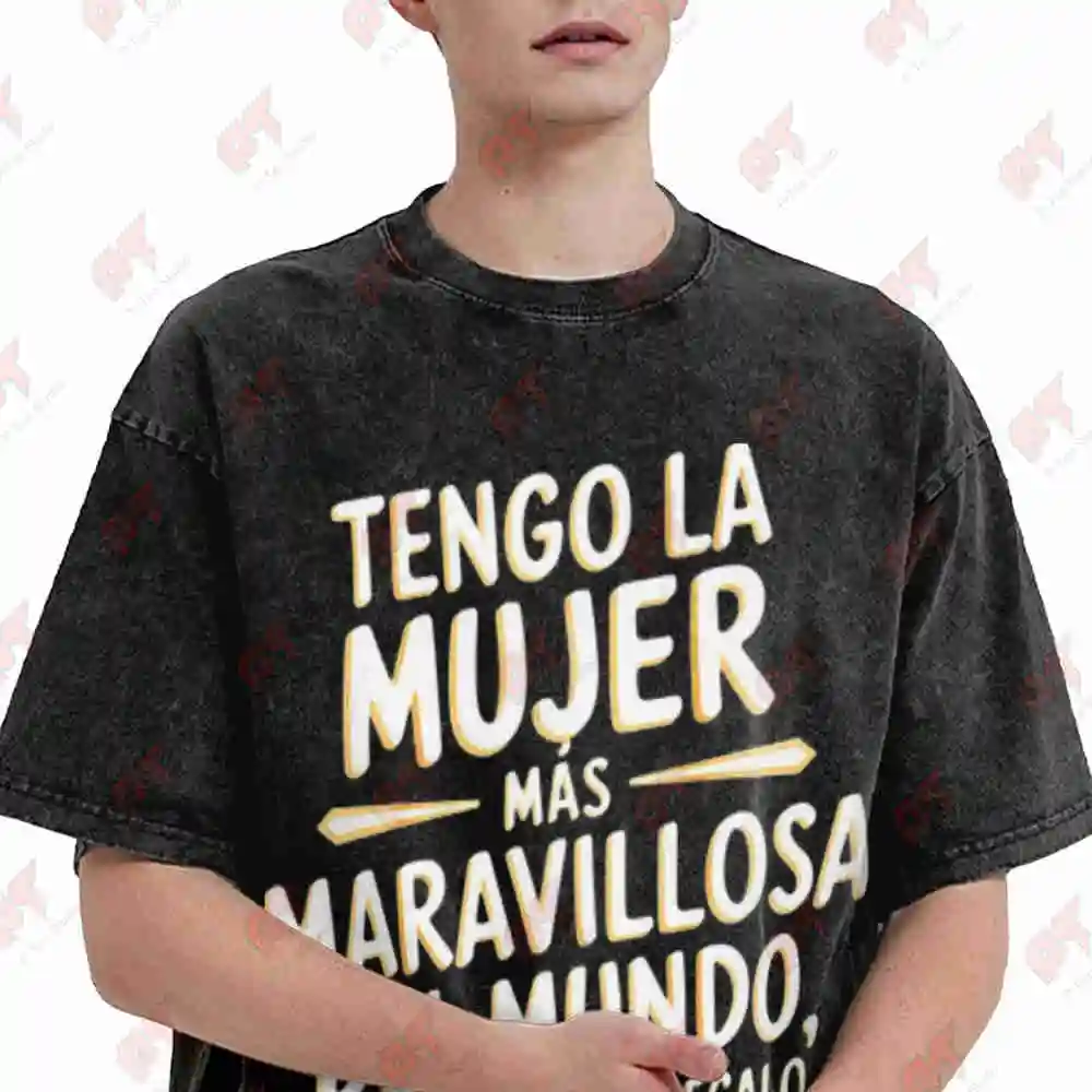 Spanish I Have The Most Amazing Woman Vintage Washed Tee Pure Cotton T-Shirt