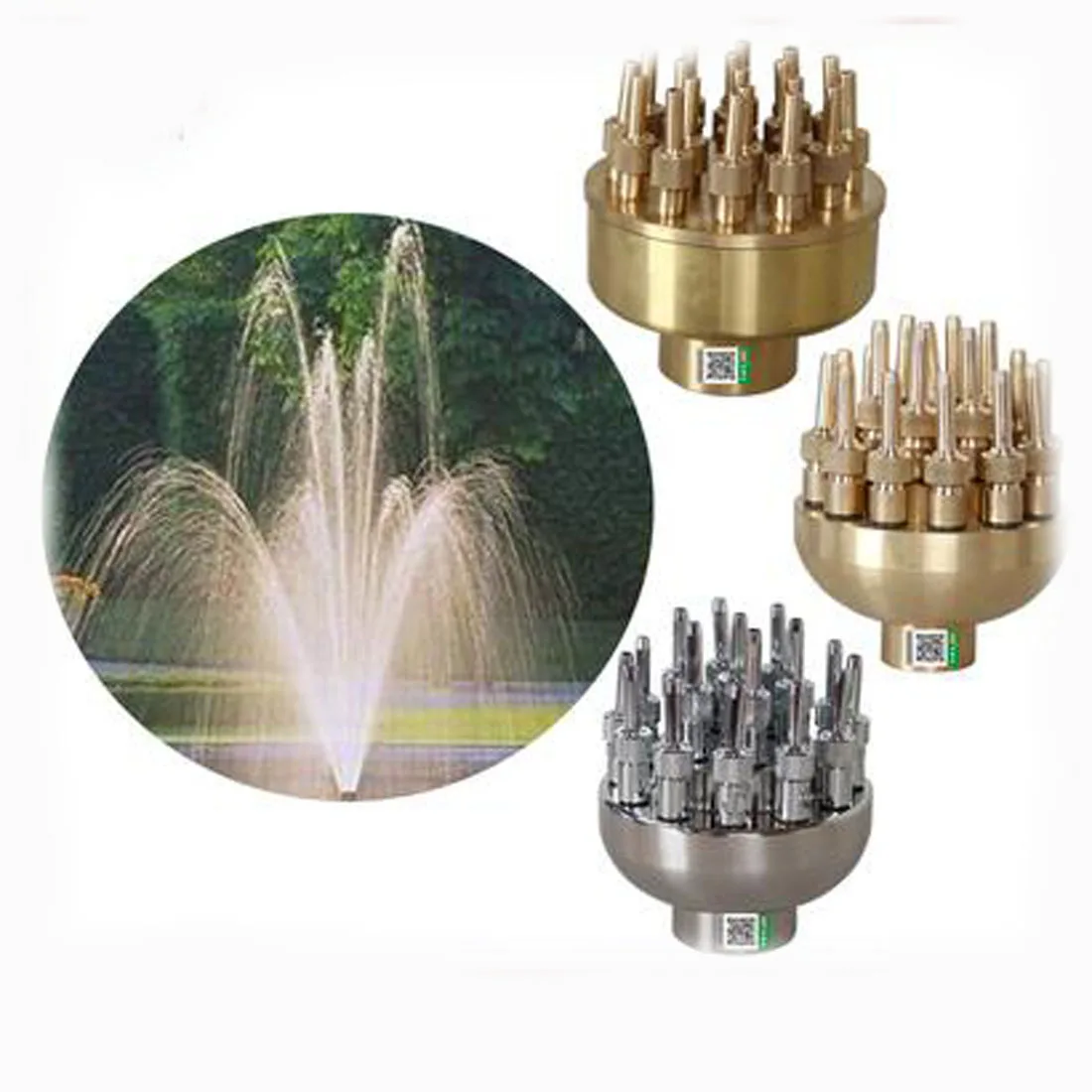 

All copper adjustable three-layer flower sprinkler Waterscape fountain rockery courtyard small square fireworks style community