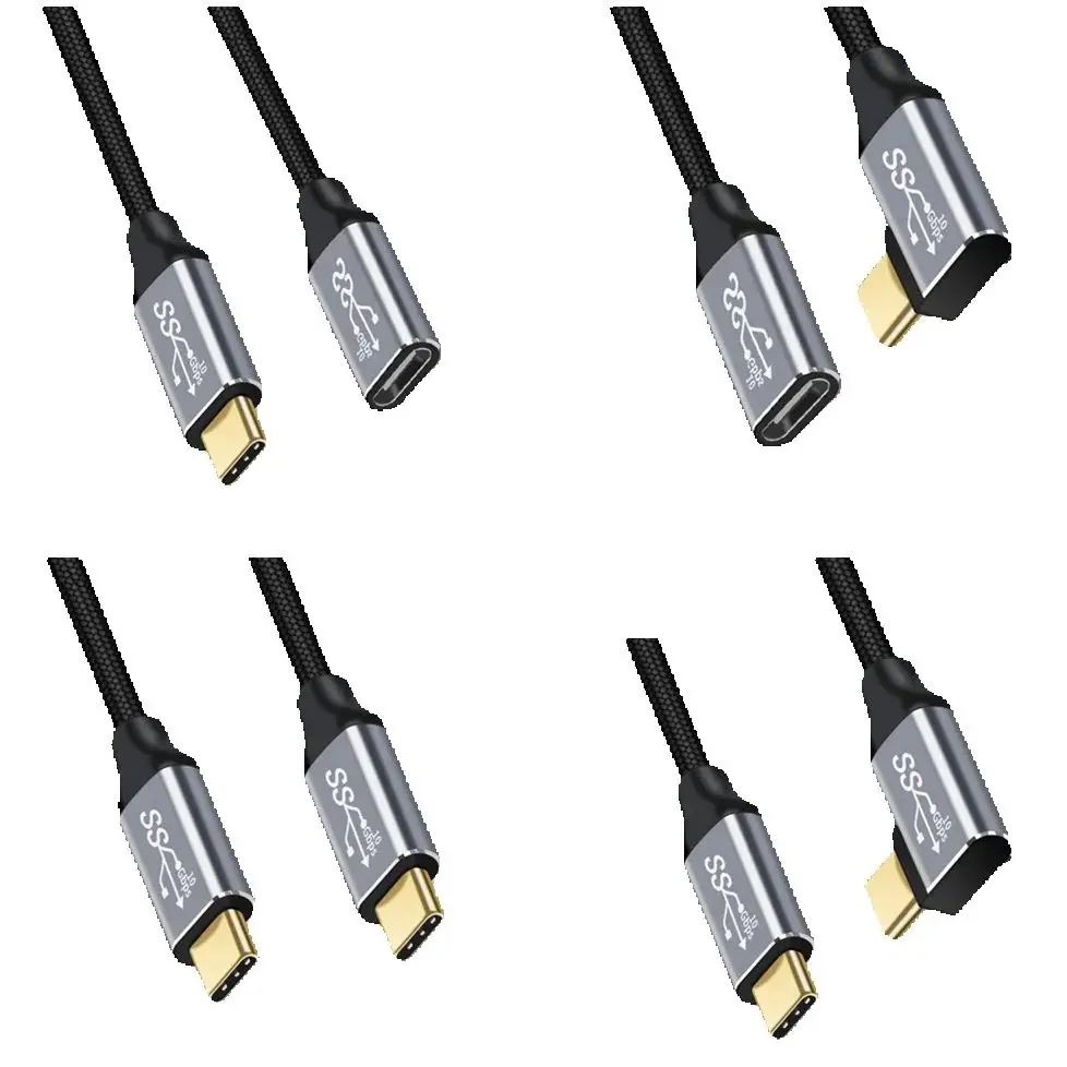 3M 2M 1M USB C Extension PD 4K Cable Type C Fast charging data Cord USB-C Thunderbolt 3 for Xiaomi Nintendo Switch USB 3.2 Cable