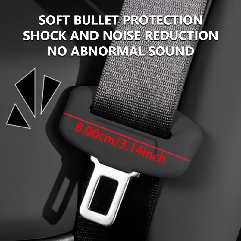 

2pcs Car Seat Belt Cover Anti-Scratch Seatbelt Buckle Protective Case Silicone Seat Belt Buckle Protection Cover Car Accessories