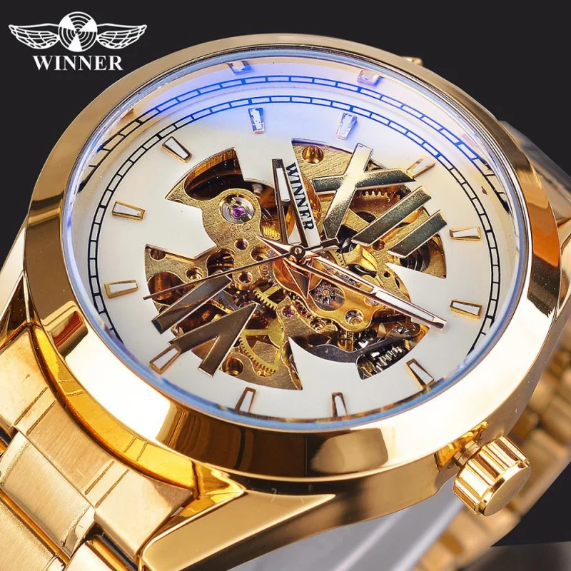 Esboço Running Style Mechanical Watch para homens, impermeável, automático, esvaziamento, Newwinner Atividade, moda, frete grátis