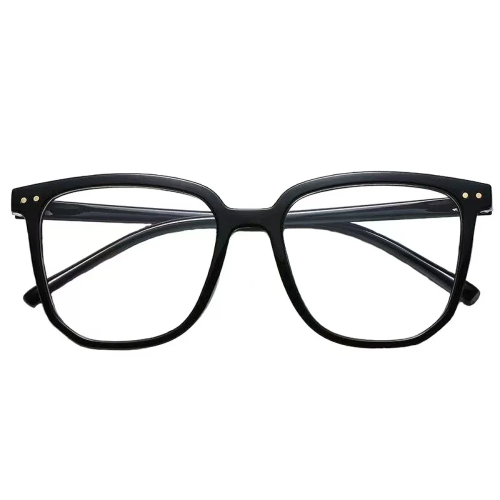 Classic Anti Blue Light Square Glasses Set for Men and Women 1/2Pcs Unisex Black & Transparent Frame Computer Wearing Glasses