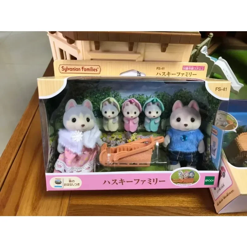 Originale Sylvanian Families Portachiavi Vestiti Sorpresa Mobili Chihuahua Figure Houes Accessori Famiglia Bambola Giocattolo Famiglia Husky
