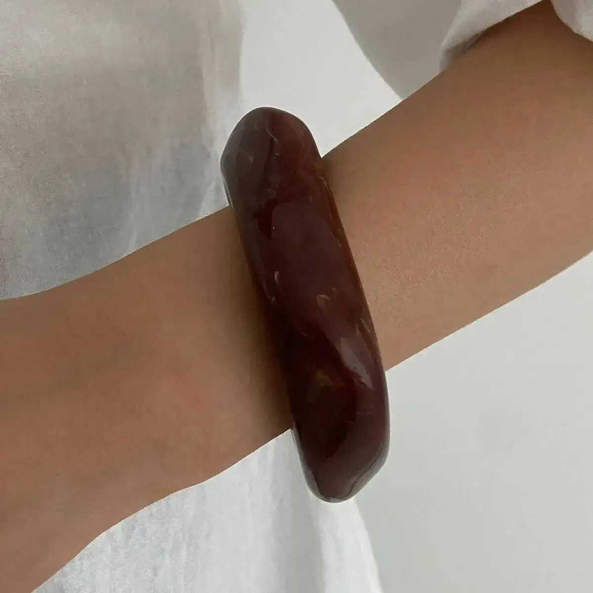 الهيب هوب الراتنج الاكريليك غير النظامية واسعة سوار الشرير هندسية سميكة الإسورة للنساء زوجين مجوهرات الإكسسوار 3 أنماط