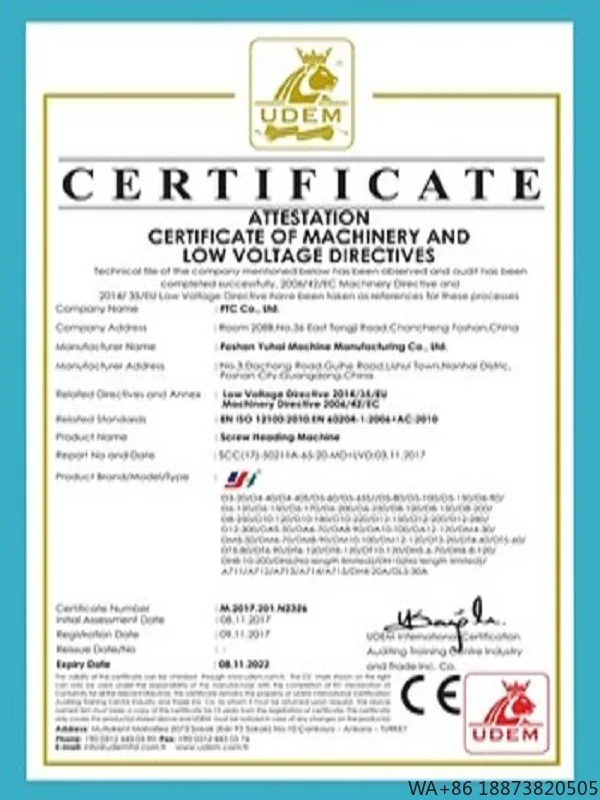 آلة الرأس المهنية الصانع مسامير المسمار المعدنية صنع تزوير