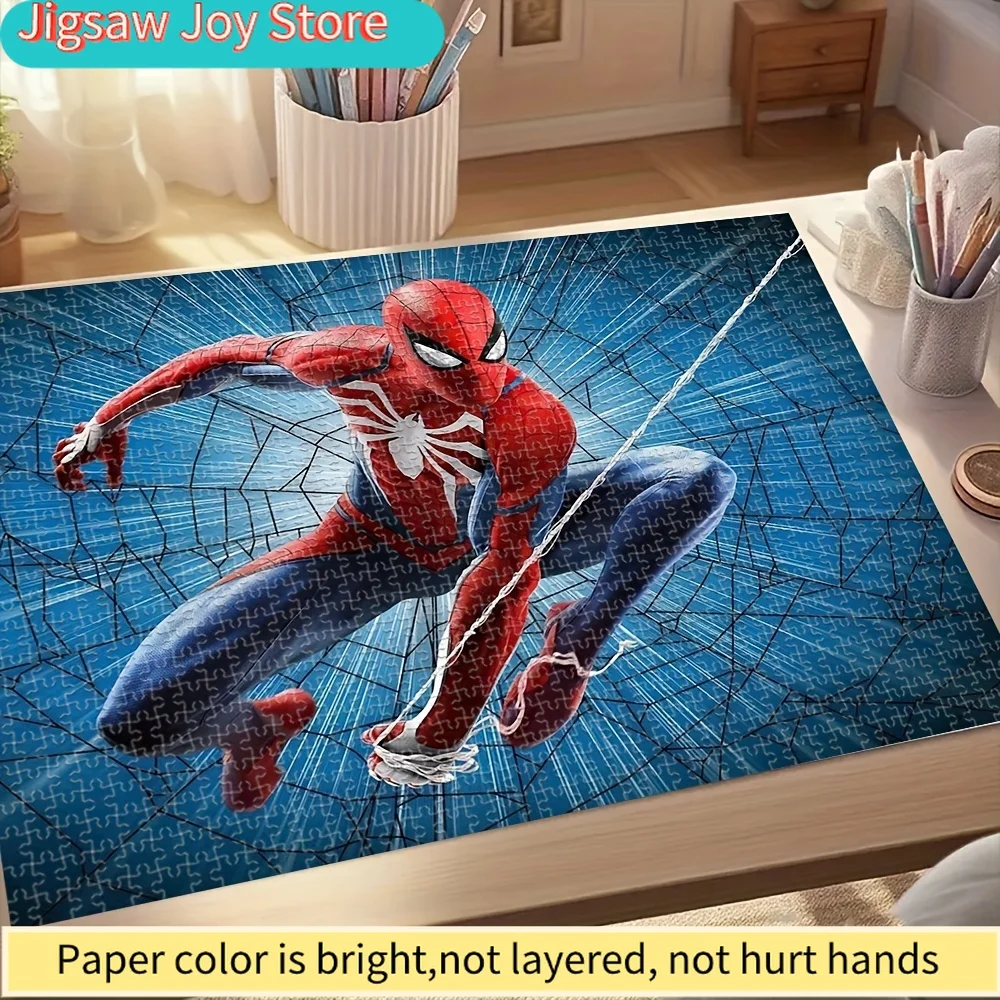 

Пазл Marvel «Человек-паук», миниатюрная креативная игрушка, подходит для веселых семейных игр, тонкая работа, украшение для стен, идеально подходит для