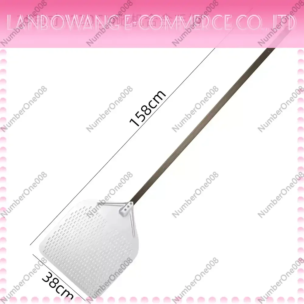 2026 18 Inch - 20 Inch square Perforated Aluminum Shovel Super Large Pizza Turning Peel With Detachable Long Handle